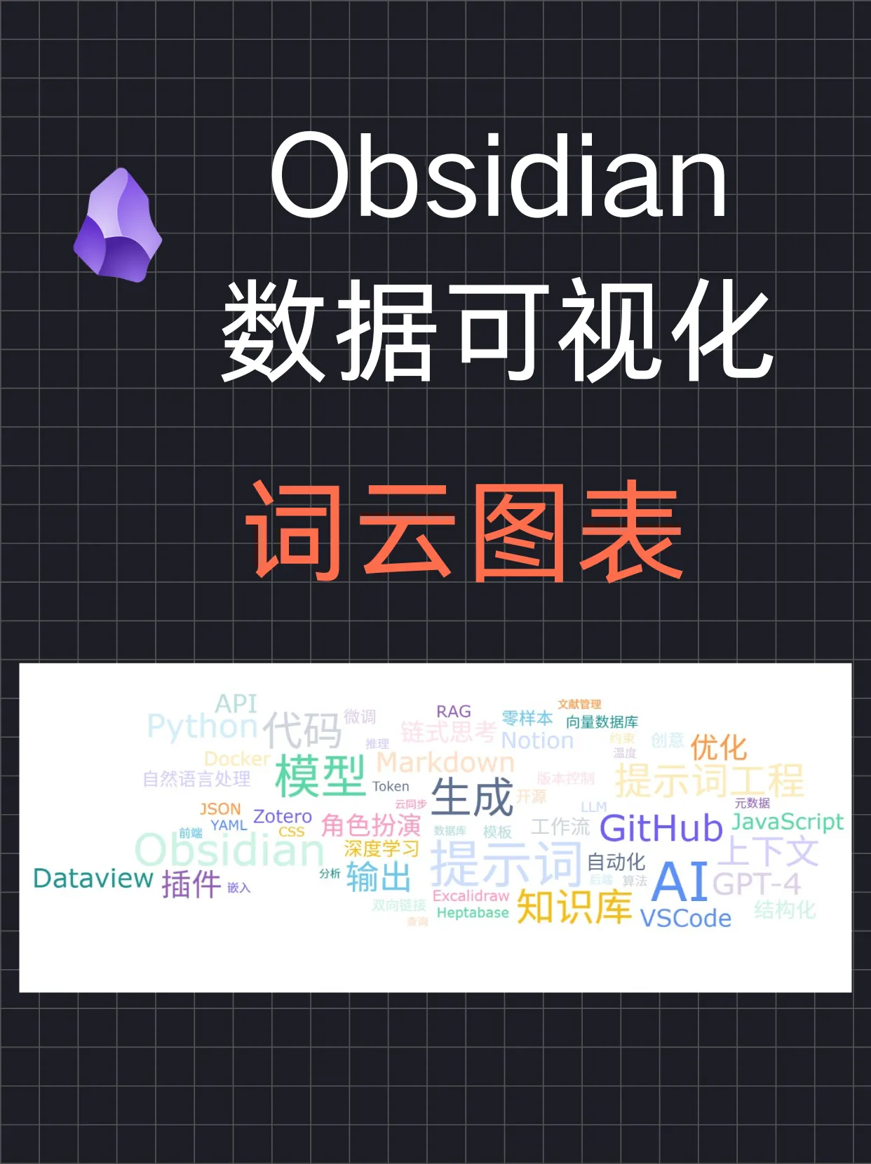 Obsidian 教程：如何制作炫酷词云图表：一眼看穿知识库重点封面